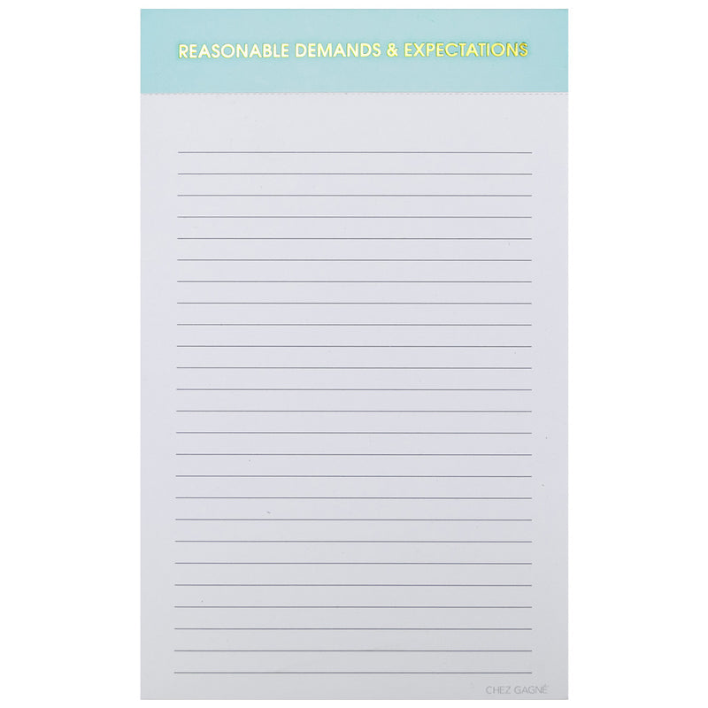 Notepad | Reasonable Demands & Expectations