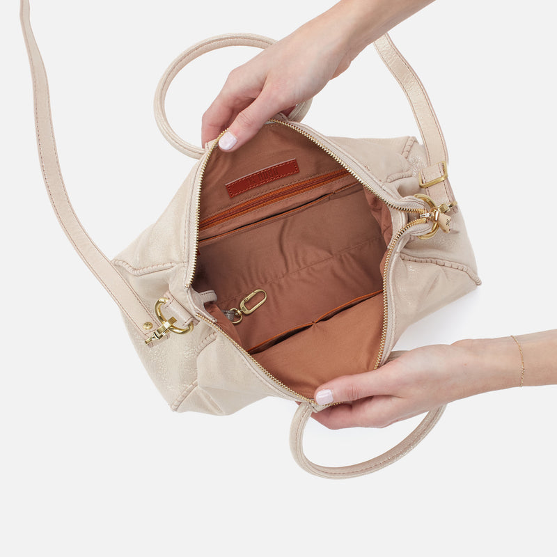 Sheila | Medium Satchel | Sand Shimmer