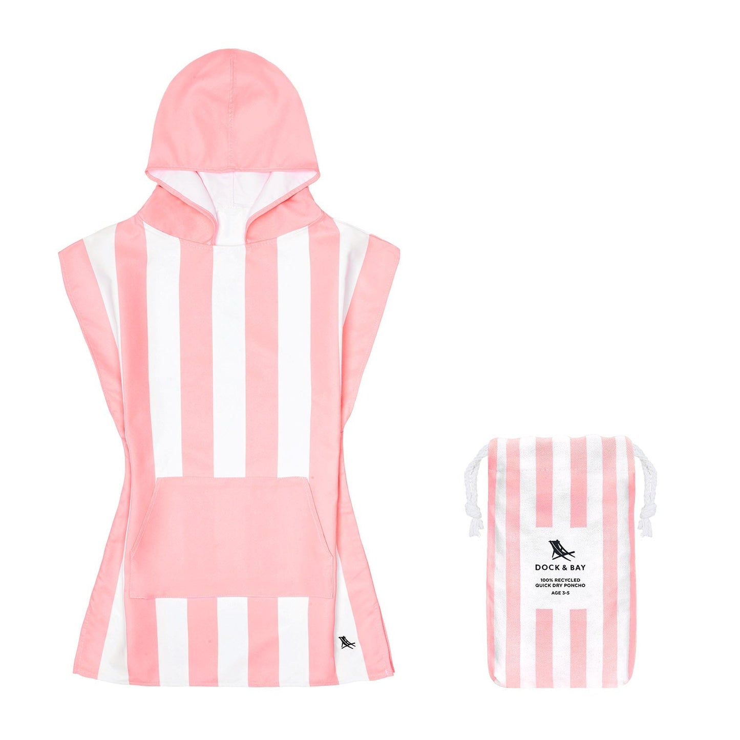 D&B Kids Quick Dry Poncho | Malibu Pink