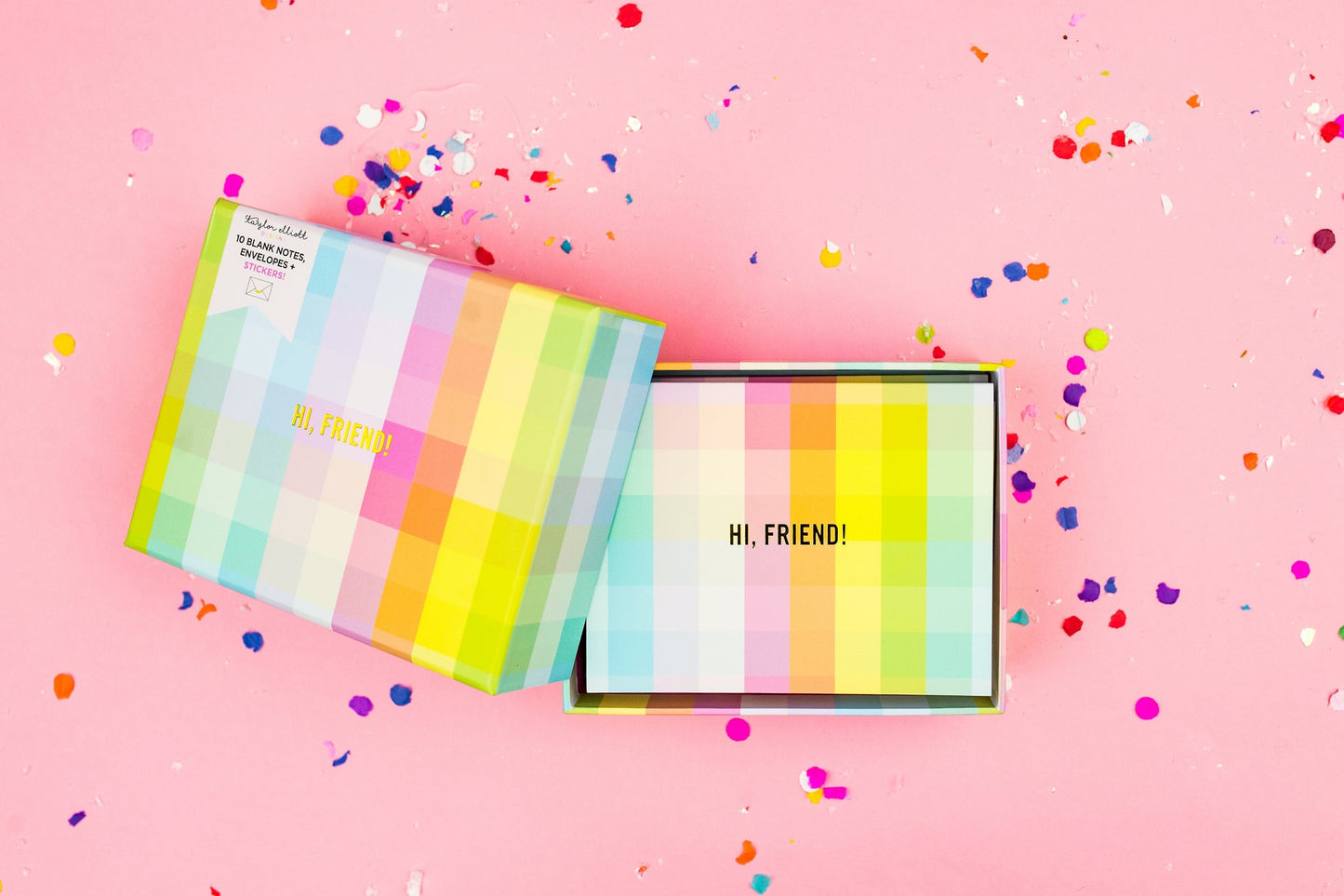 Boxed Greeting Cards | Gingham | Hi, Friend!