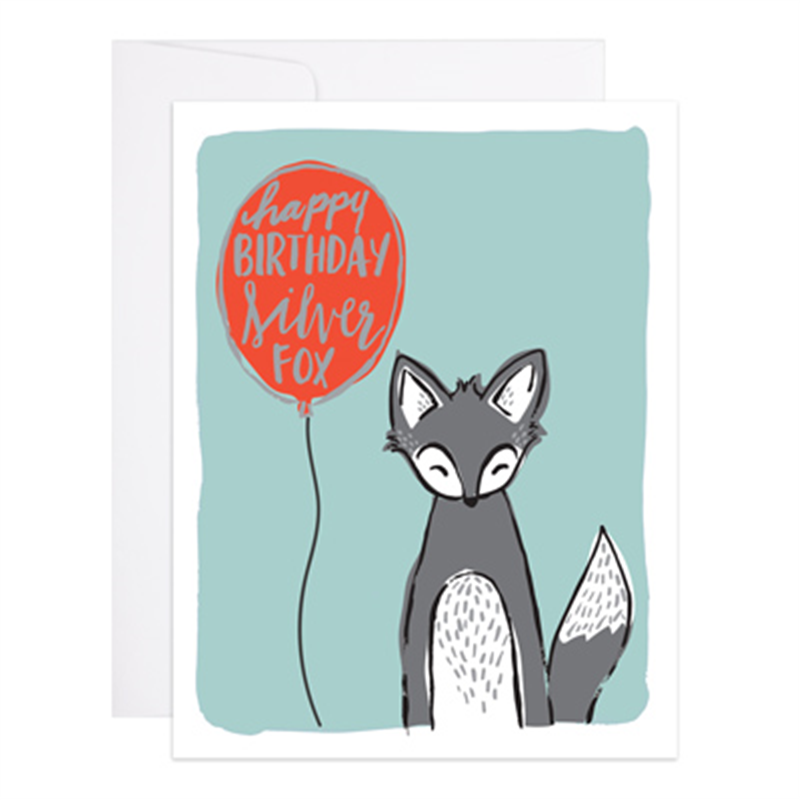 Happy Birthday Silver Fox Card