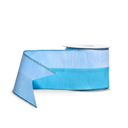 Blue Two Tone Wired Ribbon | 4" X 10 Yds