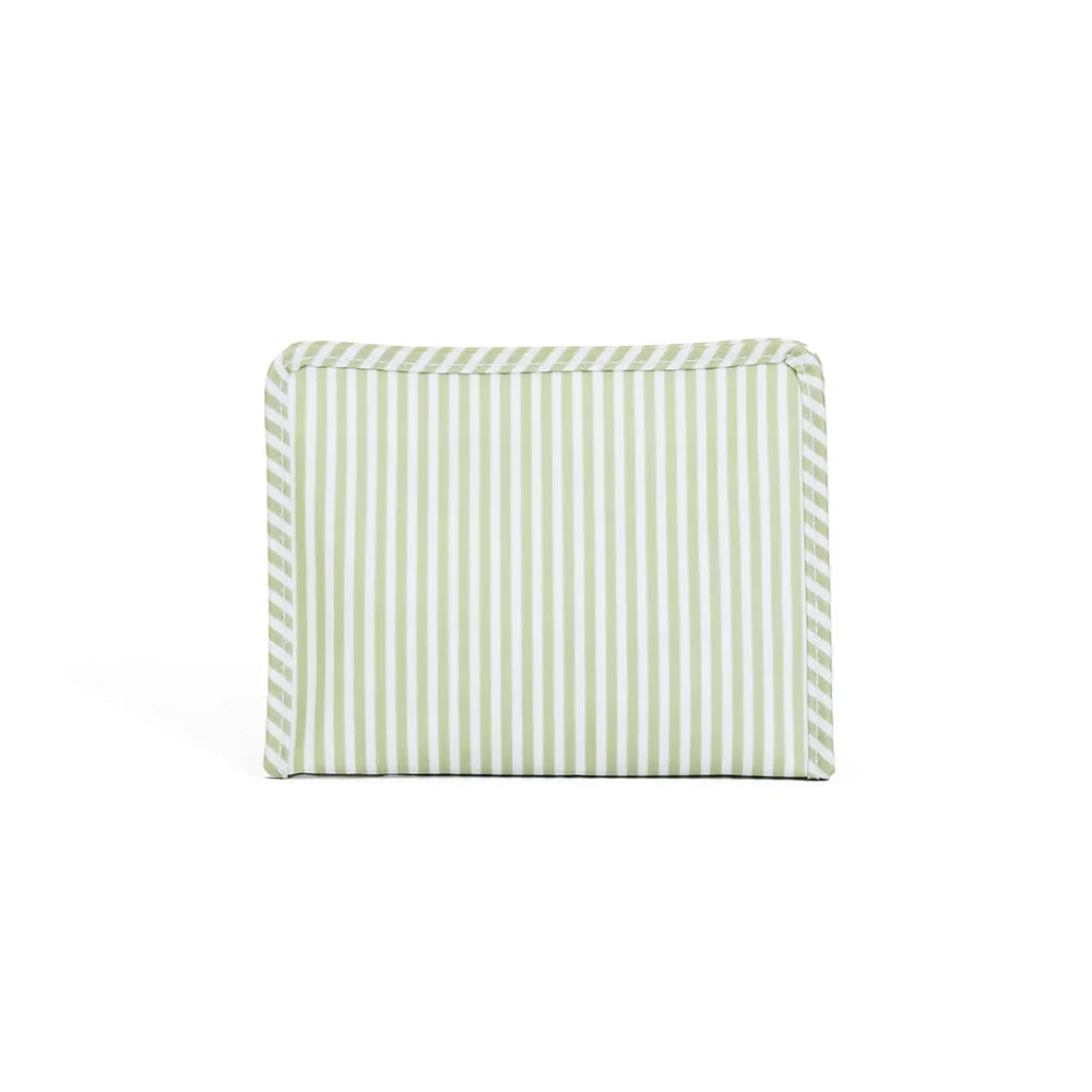 Medium Roadie Zip Pouch | Pimlico Stripe Sage