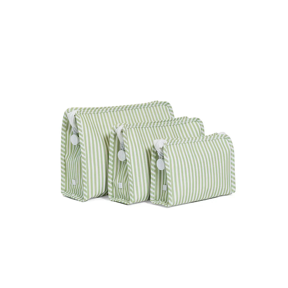Small Roadie Zip Pouch | Pimlico Stripe Sage