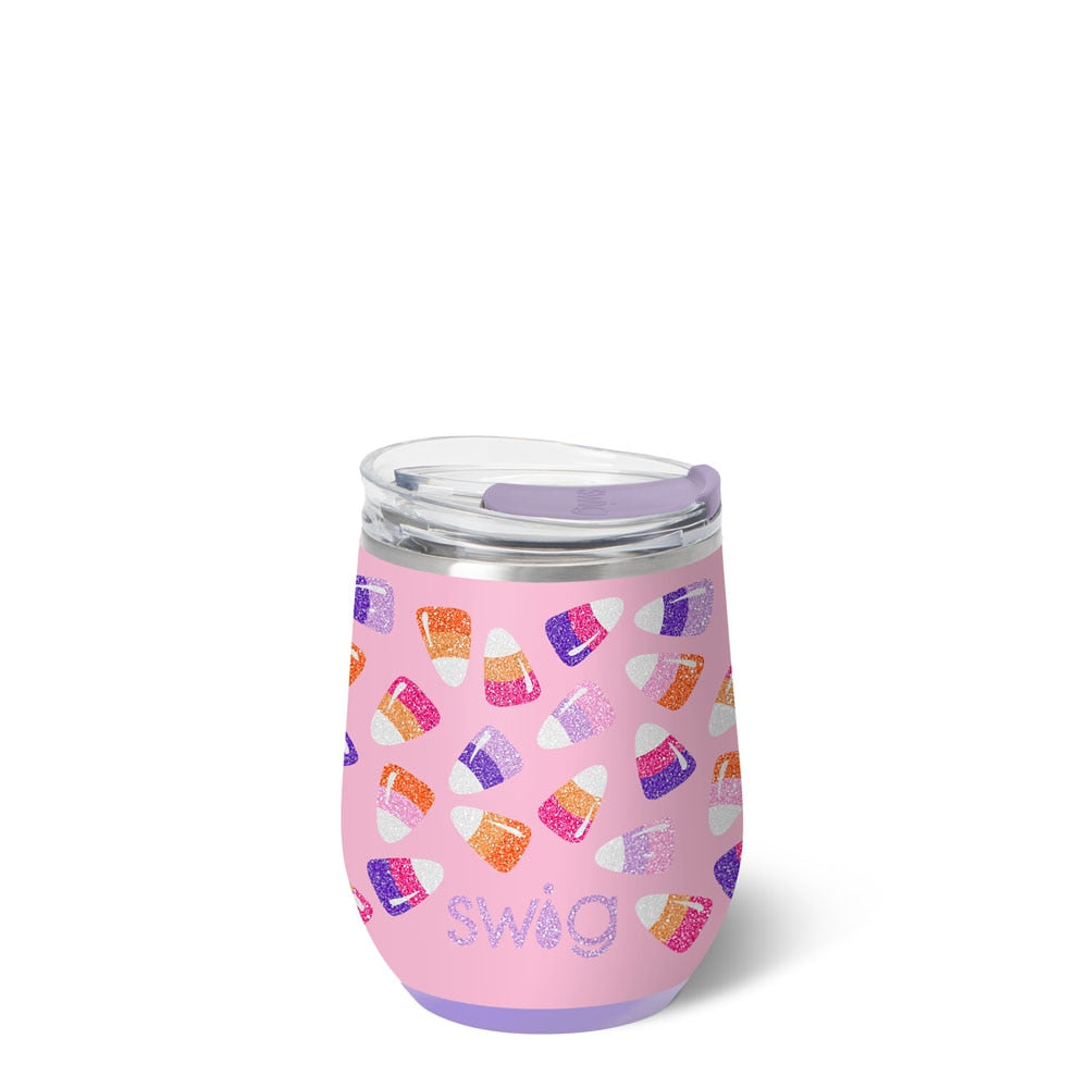 12oz Stemless Wine Cup | Candy Corn