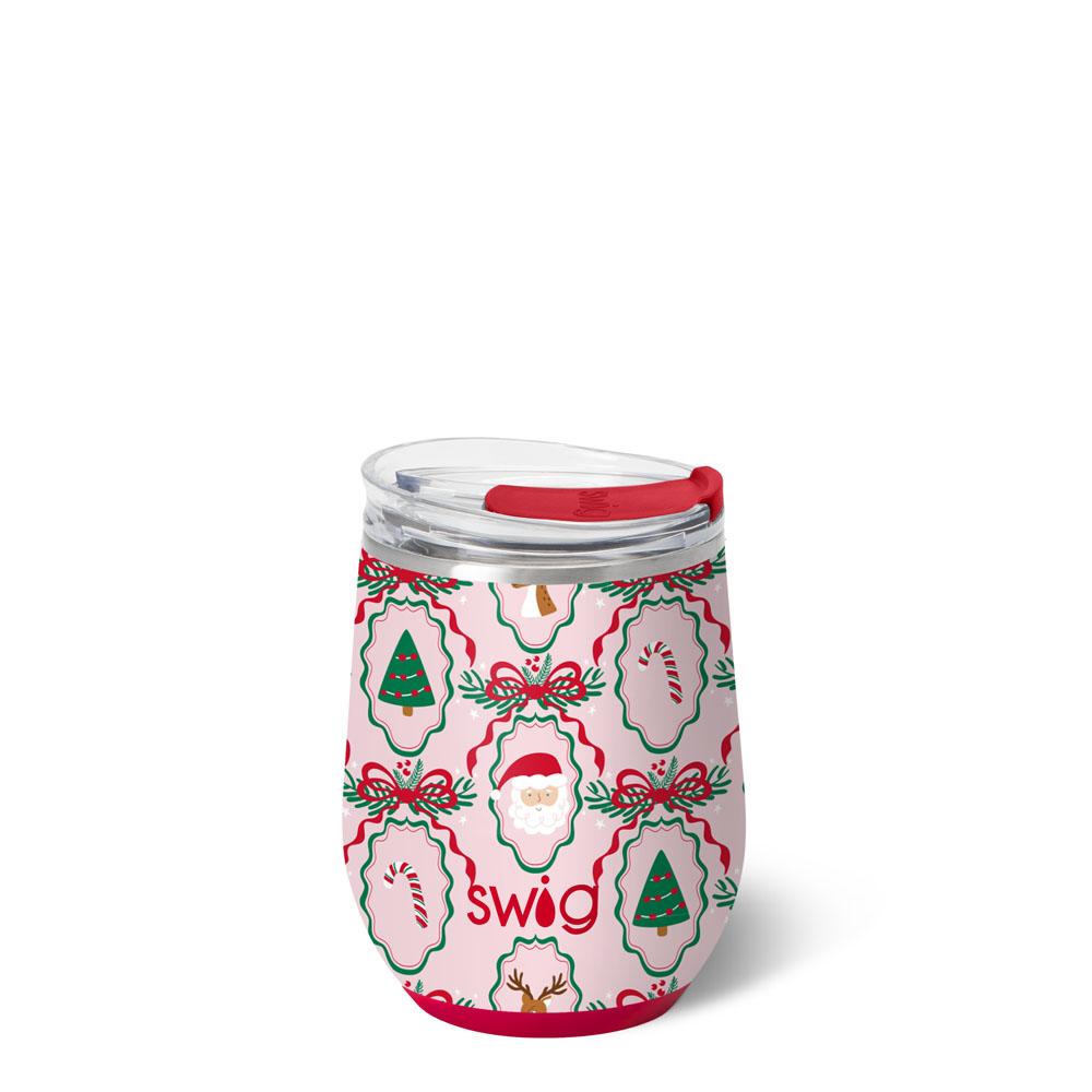 12oz Stemless Wine Cup | Christmas Cameos