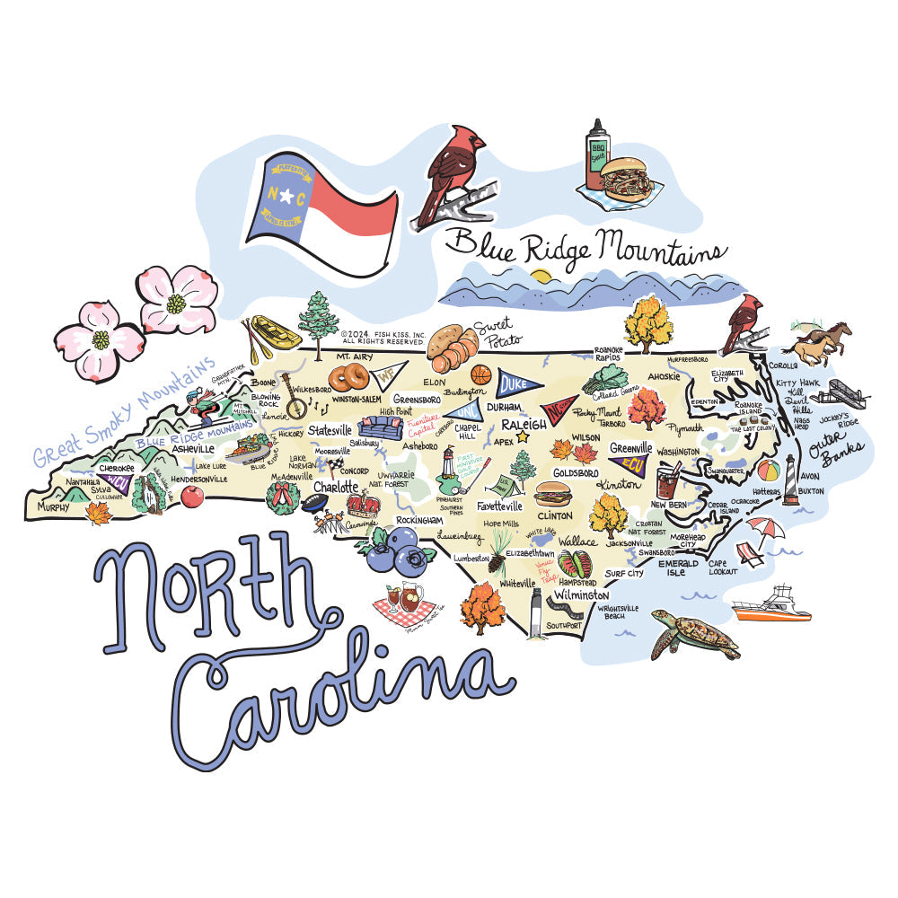 22oz Iced Cup Coolie | North Carolina