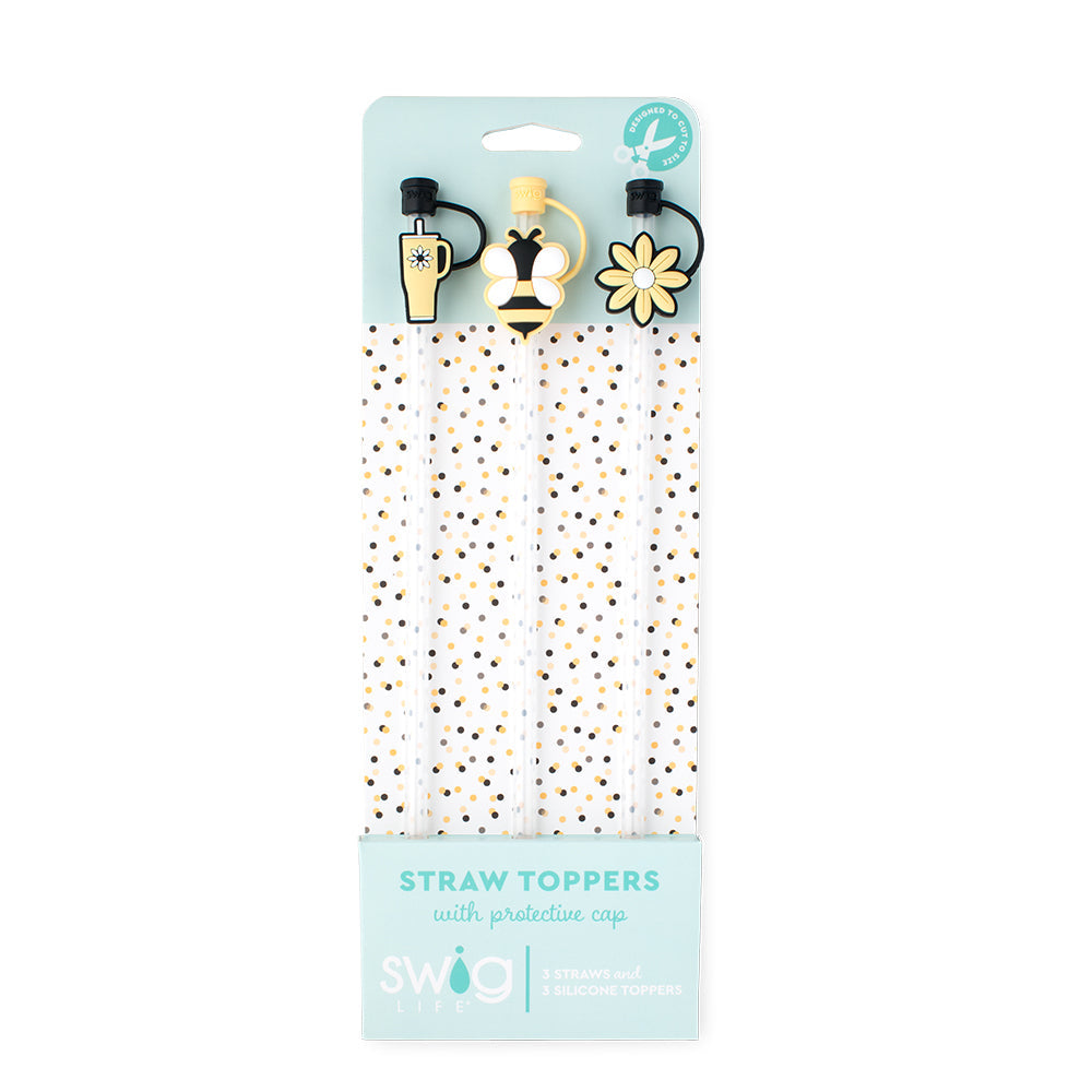 Straw Topper Set | Busy Bee