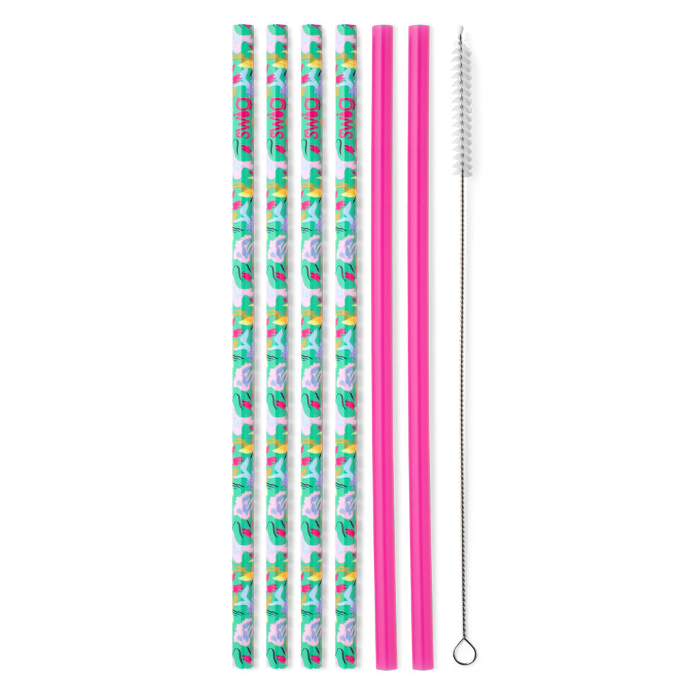 Reusable Straw Set | Paradise + Hot Pink