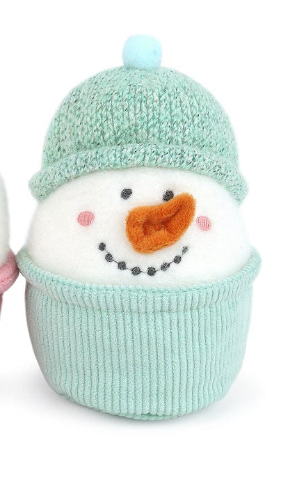 Holiday Plush Toy Snowman Cupcake