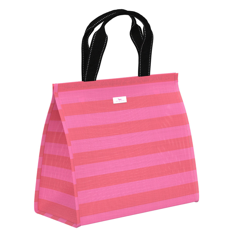 Cold Shoulder | Large Woven Cooler Tote | Bubblegum and Watermelon