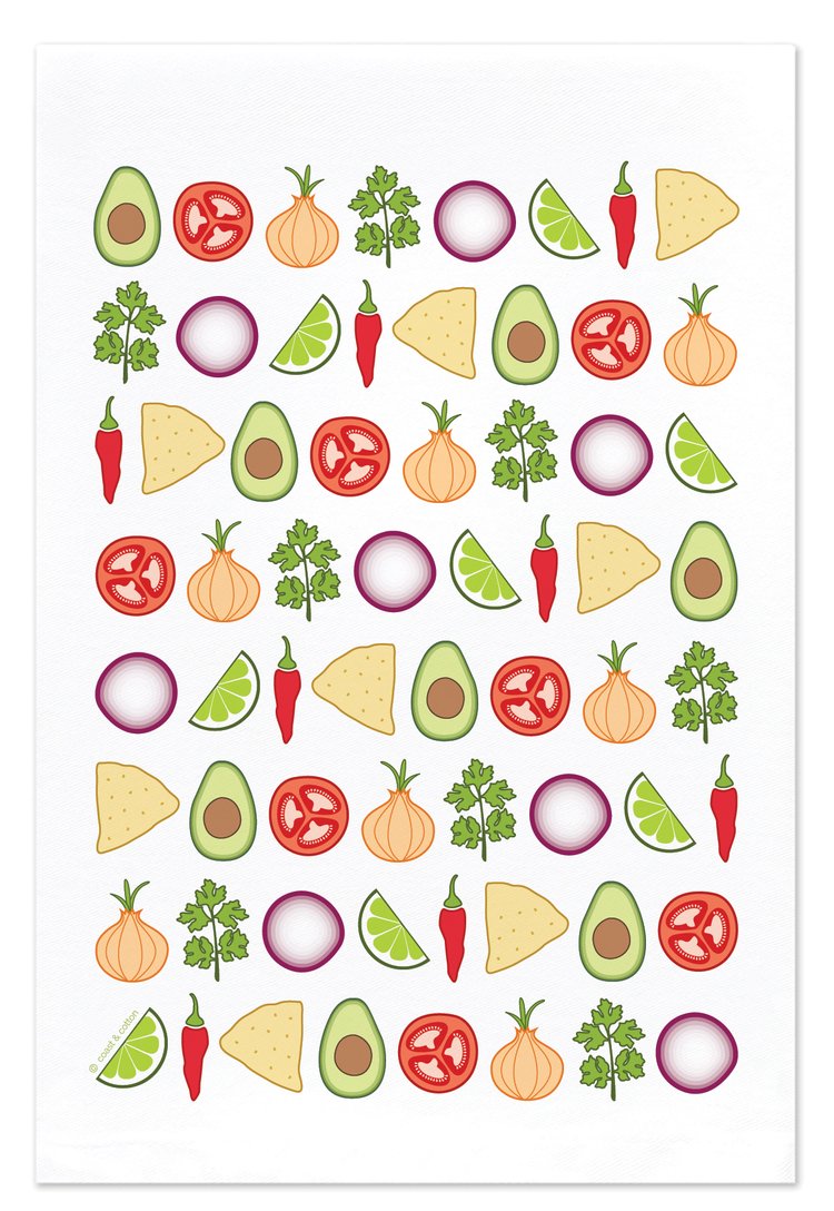 Salsa and Guacamole Hand Towel