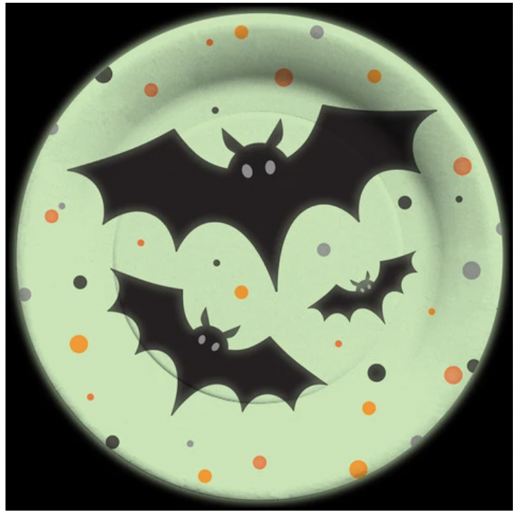 Batty Night Glow Dinner Plates