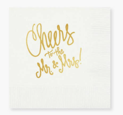 Cocktail Napkins | Cheers to Mr. & Mrs.