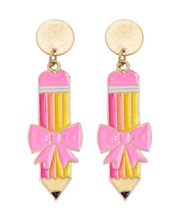 Pencil Enamel Earrings