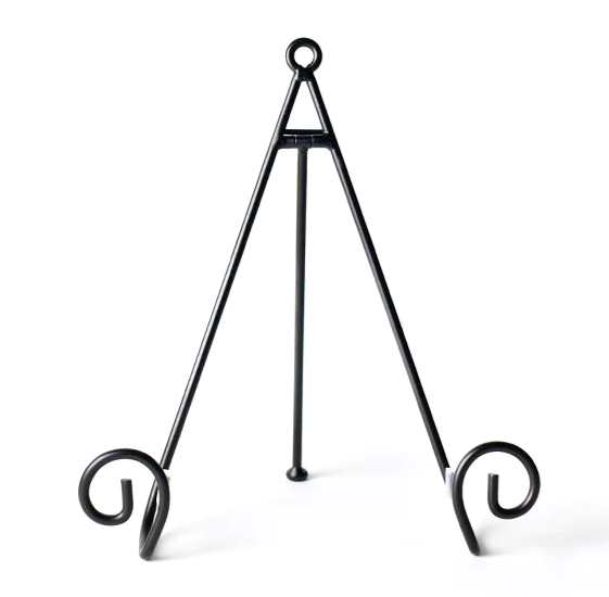 Large Loop Plate Stand Black