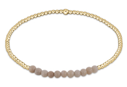 Gold Bliss 2mm Bead Bracelet - Riverstone