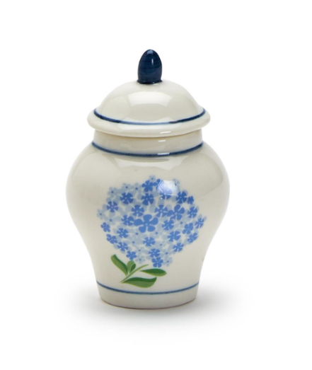 Hydrangea Jar with Flower Toothpicks