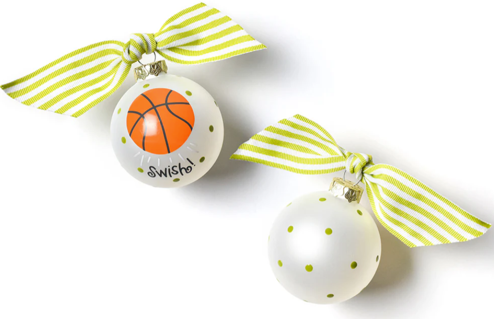 Glass Ornament | Basketball