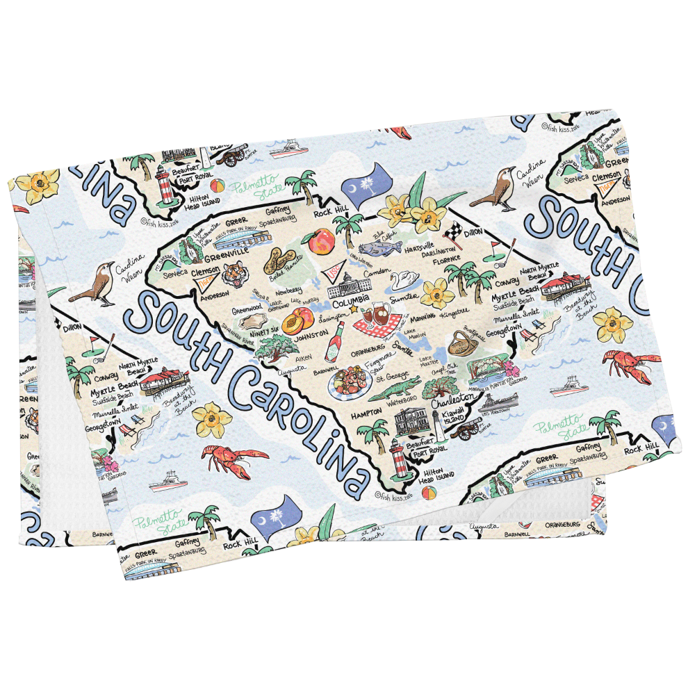 Wet It! | Fishkiss South Carolina Tea Towel