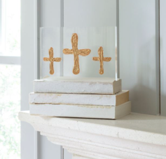 Triple Acrylic Cross Plaque