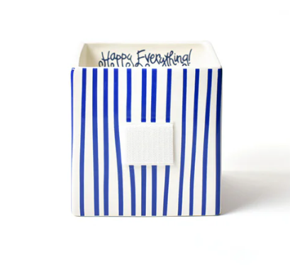 HE Medium Nesting Cube | Indigo Skinny Stripe