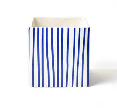 HE Medium Nesting Cube | Indigo Skinny Stripe