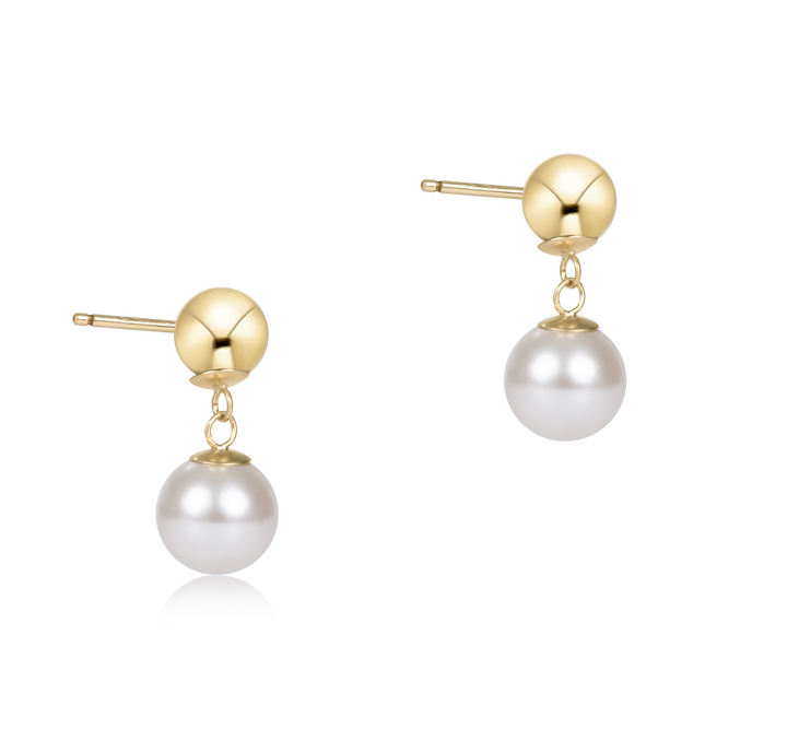 Classic 10mm Ball Drop Stud | Pearl