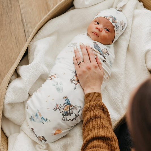 Knit Swaddle Blanket | Boone