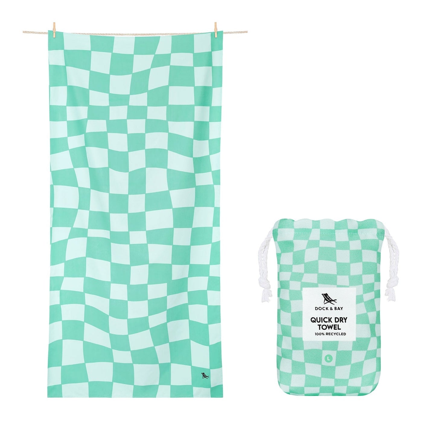 D&B Quick Dry Towel | Check Mate