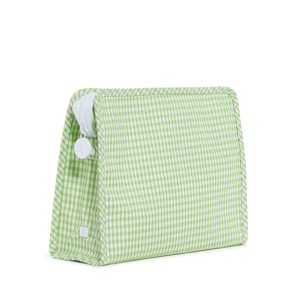 Small Roadie Zip Pouch | Gingham Leaf