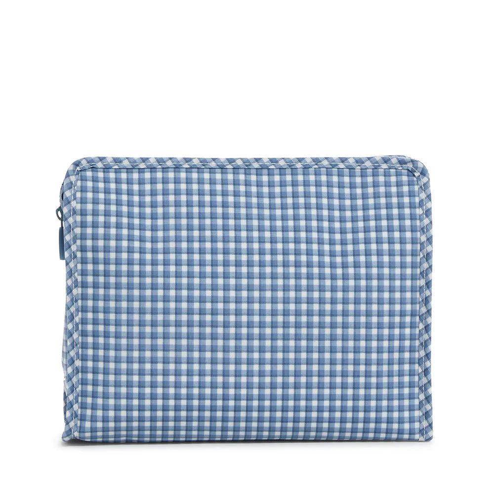 Large Roadie Zip Pouch | Rodeo Check Indigo