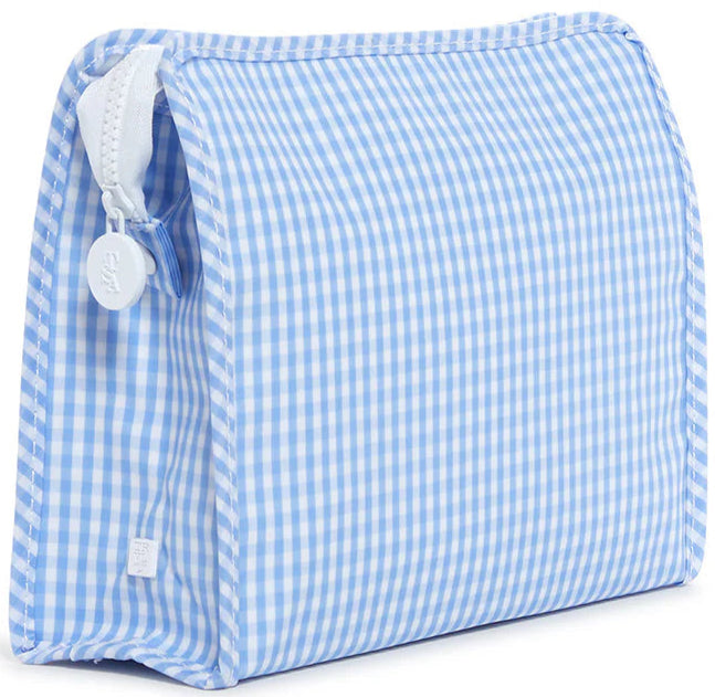 Small Roadie Zip Pouch | Gingham Sky