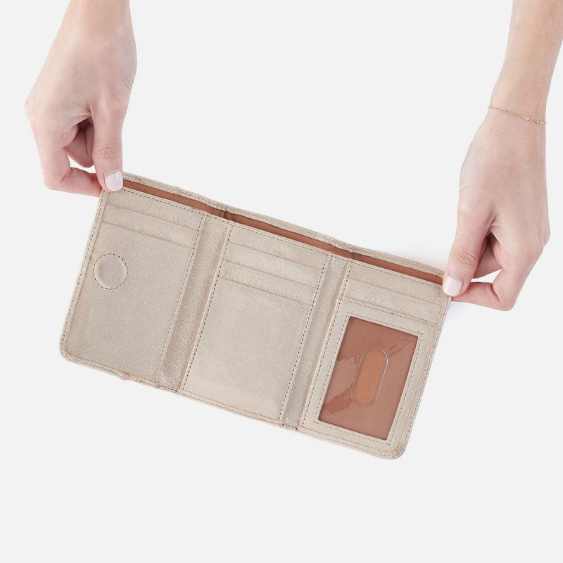 Jill | Trifold Wallet | Sand Shimmer