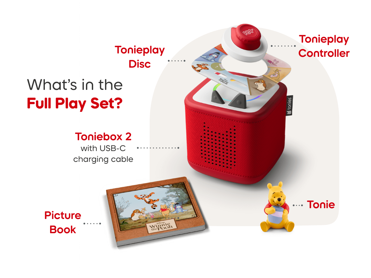 Disney Winnie the Pooh Toniebox 2 Full Play Set - Cloud Pink