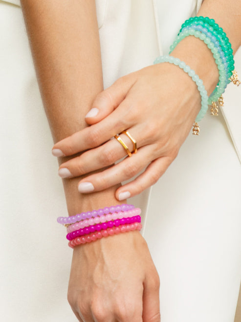 Glass Bead Bracelet | Red