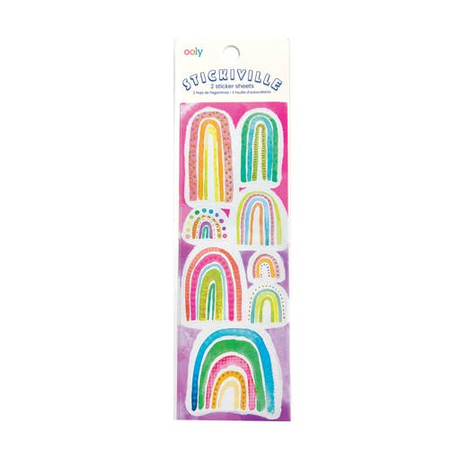 Stickiville Stickers | Watercolor Rainbows