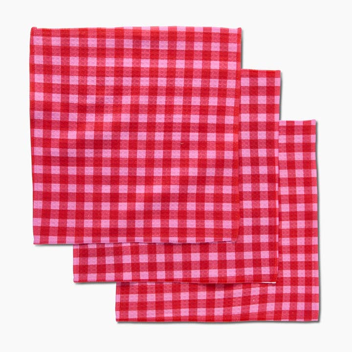 Luxe Washcloth Set | Cherry Gingham