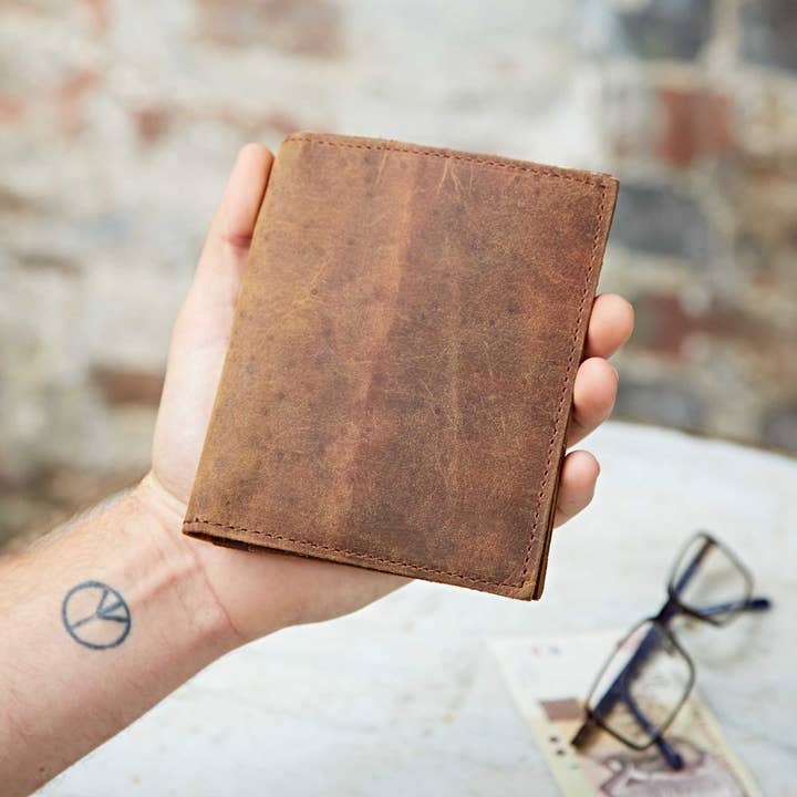 Buffalo Leather Passport Holder | Brown