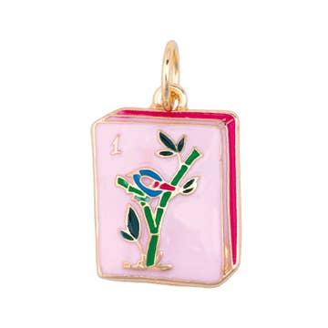Charm | Pink Mahjong Tile