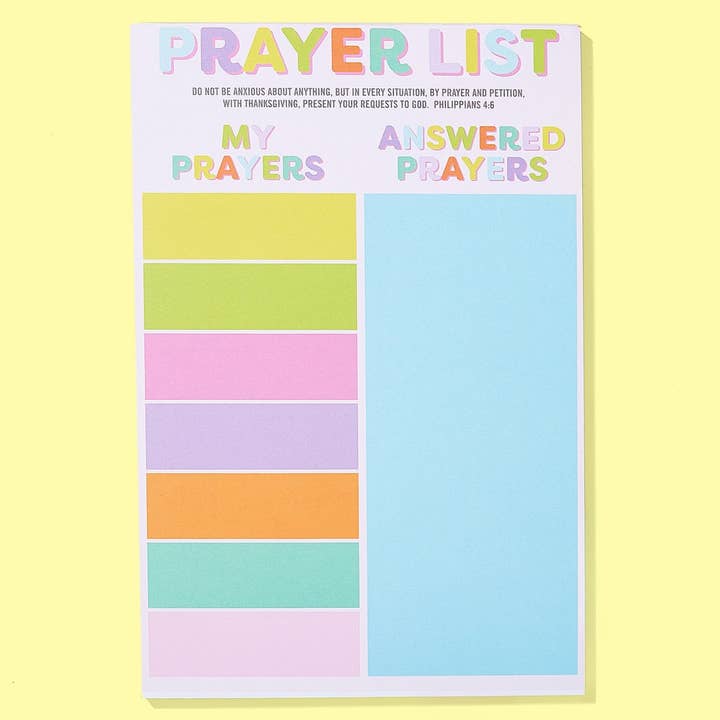 Prayer List Notepad