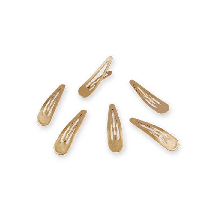 Teleties | Snap Clip | 6 Count | Gold