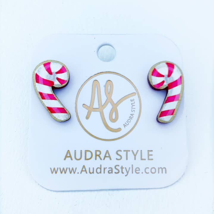 Christmas Stud Earrings | Candy Canes