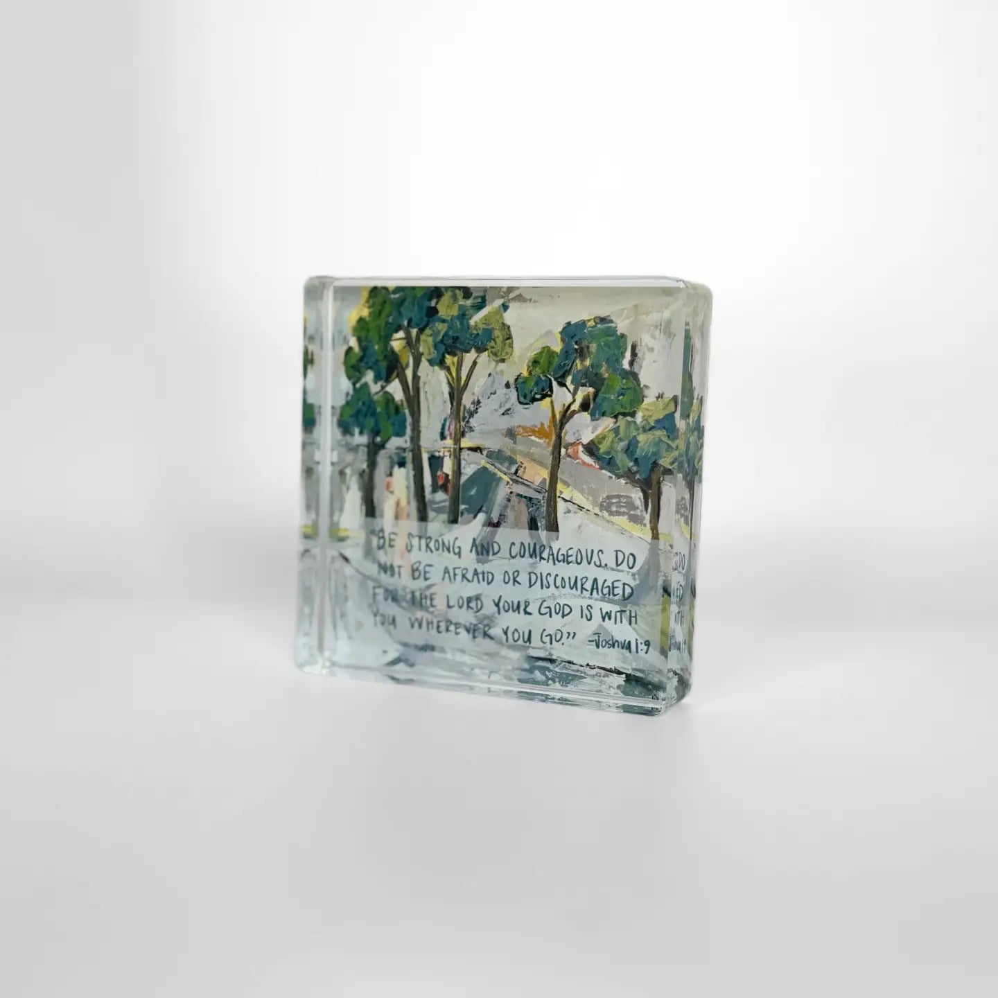 Acrylic Scripture Block | Joshua 1:9
