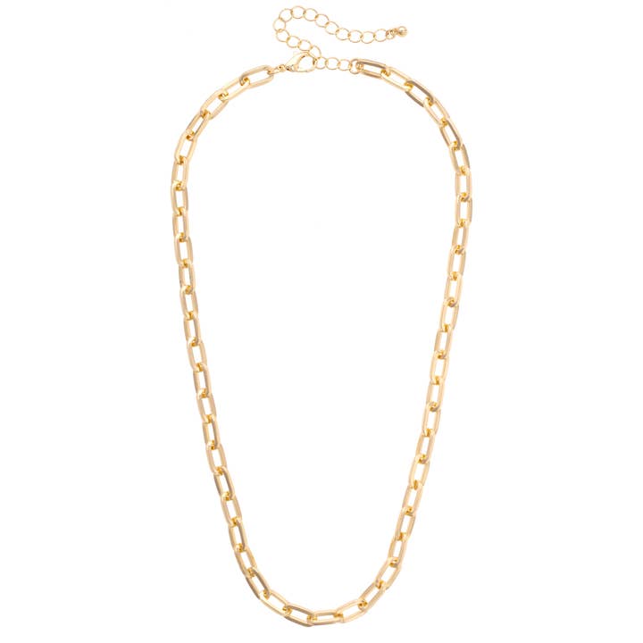 Winston Paperclip Chain Necklace | Shiny Gold
