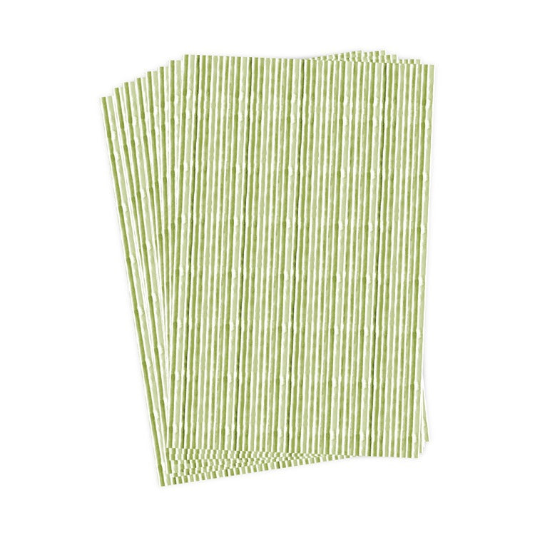 Guest Towels | Green Watercolor Striped