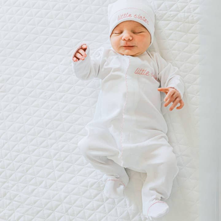 Embroidered Footie | Little Sister