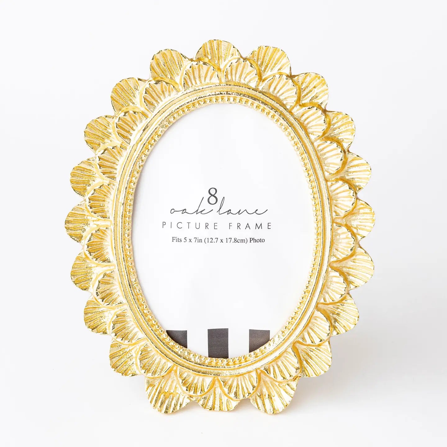 Gold Scalloped 5x7 Easel Picture Frame