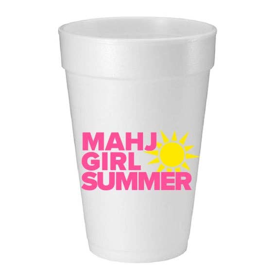 Foam Cups | Mahj Girl Summer