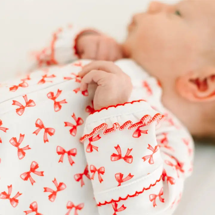 Zip Footie | Scarlett Bows